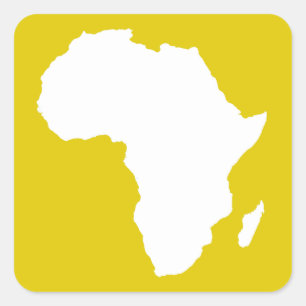 Gouden Papaver Dapper Afrika Vierkante Sticker