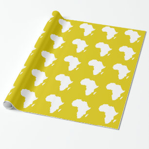 Gouden Papaver Stoutmoedige Afrika Cadeaupapier
