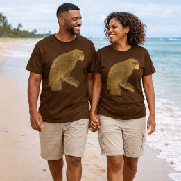 Gouden papegaai mooi ontwerp t-shirt