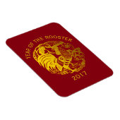 Gouden Papier-gesneden Chinese Rooster Jaar magnee Magneet (Rechterzijde)