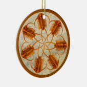 Gouden Paraceraurus fossiel trilobiet wiel Keramisch Ornament (Rechts)