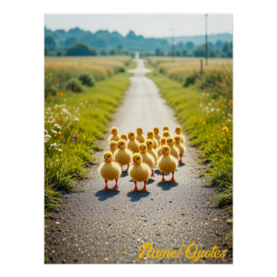 Gouden Parade – Eendjes op een Landweg Perfect Poster