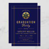 Gouden paramedische EMT-klasse van 2025 blauw afst Kaart (Voorkant / Achterkant)