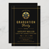 Gouden paramedische EMT-klasse van 2025 zwart afst Kaart (Voorkant / Achterkant)