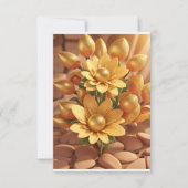 Gouden Parel Bloem Kaart (Voorkant)