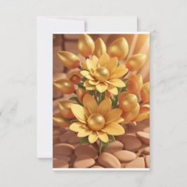 Gouden Parel Bloem Kaart