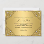 Gouden Parel Damast Foto 50ste Huwelijksjubileum Kaart (Achterkant)