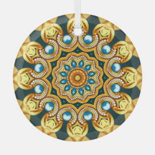 Gouden parel decoratief Lijst illustratie Glas Ornament