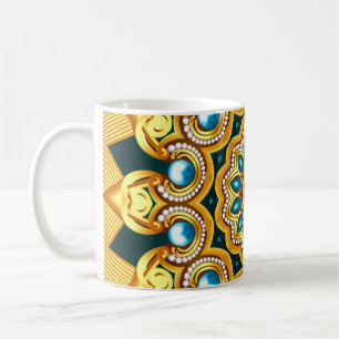 Gouden parel decoratief Lijst illustratie Koffiemok