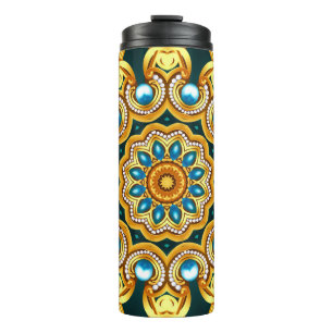 Gouden parel decoratief Lijst illustratie Thermosbeker