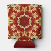 Gouden parel: decoratieve lijsten illustratie. blikjeskoeler (Achterkant)