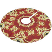 Gouden parel: decoratieve lijsten illustratie. kerstboom rok (Gekanteld)