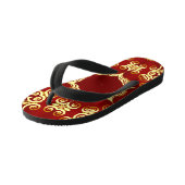 Gouden parel: decoratieve lijsten illustratie. kinder teenslippers (Schuin)