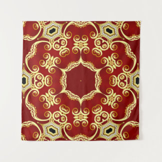 Gouden parel: decoratieve lijsten illustratie. wandkleed