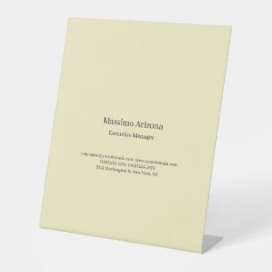 Gouden Parel Eenvoudig Professionele Moderne Minim Reclamebord Met Voetstuk