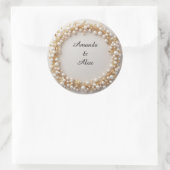 Gouden Parel Krans Bedankt Label ✨ (Tas)