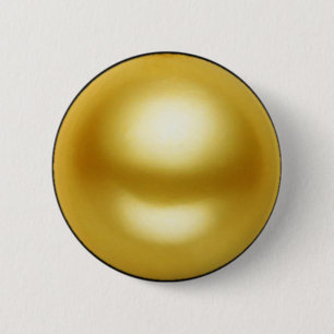 Gouden Parel Ronde Button 5,7 Cm