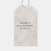 gouden parel sleutel cadeaulabel (Achterkant)