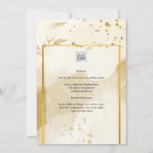 Gouden Parel TROUWEN Alcohol INKT Abstract LeahG Kaart (Achterkant)