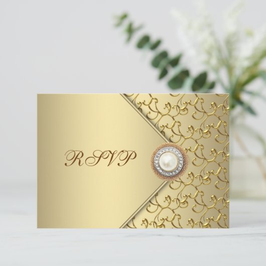 Gouden Parel Vrouwen 50ste Verjaardagsfeest RSVP (Staand voorkant)