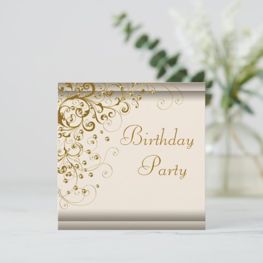 Gouden Parel Wervelende Vrouwen Ivoor Gouden Verja Kaart (Staand voorkant)