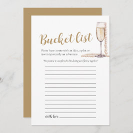 Gouden Parels en Prosecco Bruiloft Bucket List Gam Kaart
