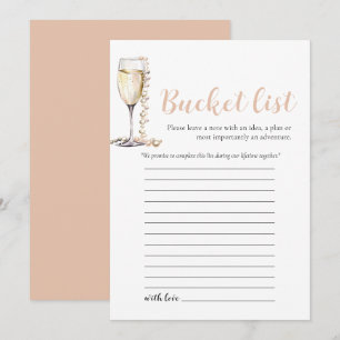 Gouden Parels en Prosecco Bruiloft Bucket List Gam Kaart