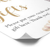 Gouden Parels en Prosecco Champagne Kaarten en ges Poster (Hoek)