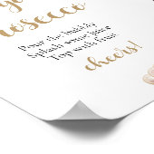 Gouden Parels en Prosecco Pimp Uw Prosecco Mimosa Poster (Hoek)