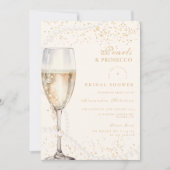 Gouden parels en Prosecco Vrijgezellenfeest Kaart (Voorkant)