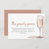 Gouden Parels en Prosecco Vrijgezellenfeest Panty  Kaart (Voorkant / Achterkant)