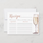 Gouden Parels en Prosecco Vrijgezellenfeest Recept Kaart (Voorkant)