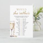 Gouden Parels en Prosecco Zou Ze Liever Spel Kaart (Staand voorkant)
