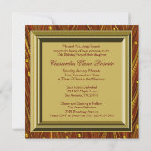 Gouden Parels Gouden Jurk Zwart Rood Goud Quincean Kaart (Achterkant)