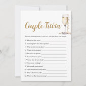 Gouden Parels & Prosecco Koppel Trivia Bruidsfeest Kaart (Voorkant)
