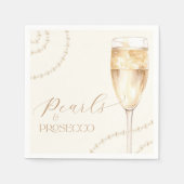 Gouden Parels & Prosecco Vrijgezellenfeesten serve Servet (Voorkant)