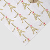 Gouden Parijs Eiffeltoren Monogram Moderne Partij Tissuepapier (Detail)