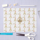 Gouden Parijs Eiffeltoren Monogram Moderne Partij Tissuepapier (Craft)