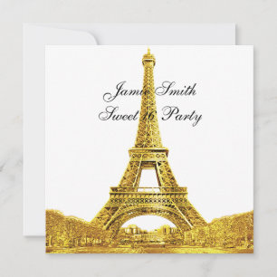Gouden Paris Frankrijk Silhouette #2 Sweet 16 SQ Kaart