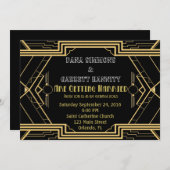 Gouden Partij Bruiloft Suite Ceremonie Party Kaart (Voorkant / Achterkant)