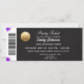 Gouden Partij Ticket Uitnodiging (Voorkant)