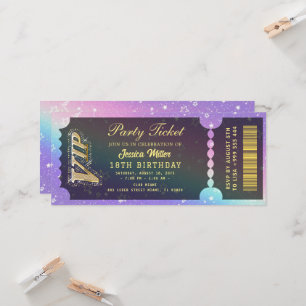 Gouden Partij Ticket Uitnodiging