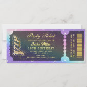Gouden Partij Ticket Uitnodiging (Voorkant)