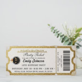 Gouden Partij Ticket Uitnodiging 2026 (Staand voorkant)