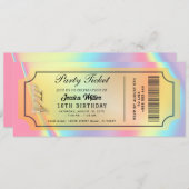 Gouden Partijkaart Uitnodiging (Voorkant / Achterkant)