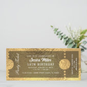 Gouden Partijkaart Uitnodiging (Staand voorkant)