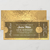 Gouden Partijkaart Uitnodiging (Voorkant / Achterkant)