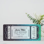 Gouden Partijkaart Uitnodiging (Staand voorkant)