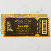 Gouden Partijkaart Uitnodiging (Voorkant / Achterkant)