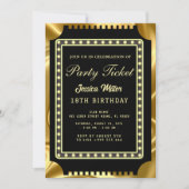 Gouden Partijkaart Uitnodiging (Voorkant)